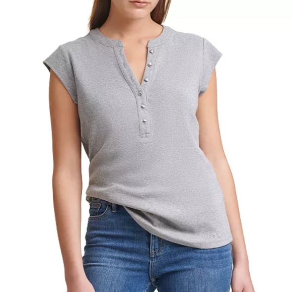 Calvin Klein Tops - NWT Calvin Klein Women's Cap Sleeve Henley Top